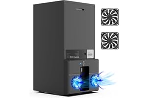 AUARTE Ventilador de refrigeración USB para Xbox Series X - Consola de juegos de refrigeración externa para Microsoft Xbox Series X con 2 ventiladores de refrigeración y 1 puerto USB