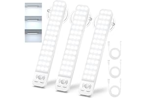 YLATOIAL Luce Armadio LED con Sensore Movimento, 3 Modalità Dimmerabile Luci Armadio, 2000 mAh Luce LED Ricaricabile Senza Fili, Magnetica Sottopensile Cucina Led Lampada per Armadio Scale Camera Corridoio