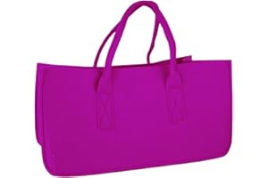 ‎CLOSE UP Close Up Filztasche Kaminholztasche Filzkorb Korb Kaminholzkorb Filz Zeitungsständer Zeitungskorb, ca. 50 x 25 x 25 cm (Pink)