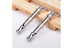 Zonster 2Pcs Chiot de Chien sifflet à Deux Tons ultrasons Flûte à ultrasons cesser d'aboyer Son Repeller Chat Porte-clés Formation