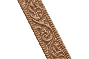 Jodimitty Wandbordüre Selbstklebend 2.3mx4.8cmx6mm Wasserdicht Bordüre 3D Spitzenmuster Tapetenbordüre, Tapete Fliese Trims und Kanten Bordüre für Flur, Decke, Ecke Linie (Kupfer)