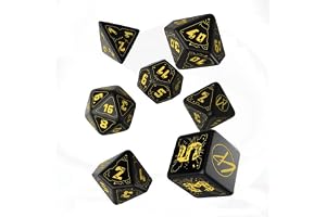 Q-Workshop 76983 Cyberpunk Red Dice Set: Wet Work (7) Cardgame, Various