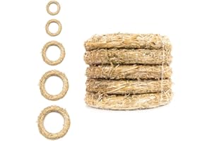 ‎DEKOPRINZ DekoPrinz® Strohkränze, 5 Stück | ø 33 cm Durchmesser | 6 cm Stärke | Strohrömer, Türkranz, Deko-Kranz, Kranz-Rohling, Strohring