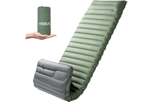 YISSVIC Camping Mat Inflatable Sleeping Mat Camping Mattress with Pillow Portable Ultralight Sleeping Pad for Outdoor Backpacking Camping Hiking