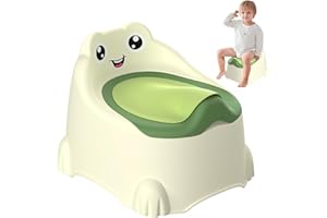 SWEETMIRTH Potty Training Toddler Toilet, Baby Potty Chair Toilet Seat for Kids Boys Girls for Toddlers with Splash Guard Non-Slip Removable Bowl for Ages 1-6 Childrens (Green)