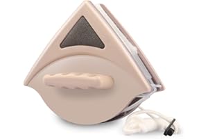 Topchances Nettoyant vitre magnétique pour vitres Nettoyant vitre pour essuie-Glace pour vitrage à Double vitrage adapté aux fenêtres de 15 à 24 mm d'épaisseur (Café)
