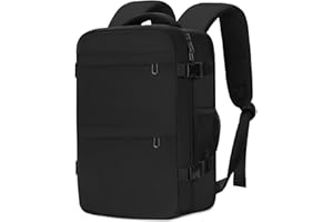 Cmezevi Sac a Dos Voyage Cabine Avion, Sac Ryanair Bagage Cabine 40x20x25, Sac à Dos Avion Voyage Cabine, Sac pour Femmes et Hommes, Travel Backpack pour L'école de Travail de Randonnée - Noir