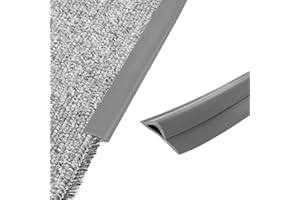 ZOSPPEI Flexible Carpet Edge Trim Strip,10 Ft Self-Adhesive Carpet Trim Strip,Carpet Transition Strip,Carpet Edging Trim Strip,Flexible Rug Edge Protector for Doorway,Dark Gray