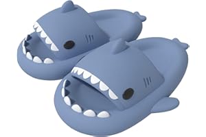 KINENGXI Zapatillas de Tiburon Verano Mujer Hombre Chanclas de Playa y Piscina Antideslizante Secado Rápido Sandalias de Ducha Shark Pantuflas