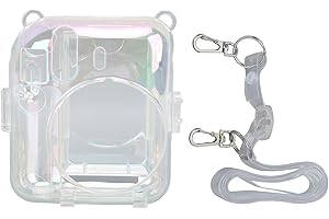 CICIGLOW Ochronne Przezroczyste Etui do Mini 12, PC Przezroczyste, Kolorowe, Kryształowe Twarde Etui z Regulowanym Paskiem na ramię