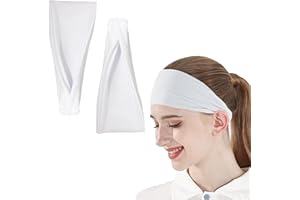 CDRPD 2 Pezzi Fascia per Capelli,Fascia Testa Elastica Sportiva per Uomo e Donna,Fascia Capelli Sport,Fasce Antisudore,Elastici Per la testa,per Fitness,Yoga,Corsa,Ciclismo