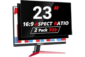 ‎ZOEGAA ZOEGAA 2 Stück Blickschutzfolie 23 Zoll Monitor 16:9 Entwickelt und Produziert Fabrik,Abnehmbar und Anti-Blaulicht Blickschutzfilter für HP Dell Acer Asus Samsung Lenovo