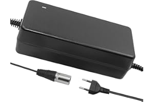 Hauteook 42V 2A Li-Ion Cargador de batería con Cabeza de Corriente Continua, 3 Pin XLR, 3P GX16, 3P GX12, 3P Plug Adaptadores de alimentación