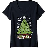 Star Wars May The Force Be With You Christmas Tree Maglietta con Collo a V