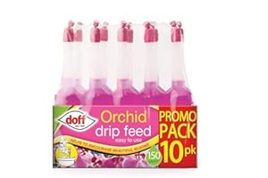 HOCHSTE Doff Orchid Drip Feeders 10 Pack Ready-to-Use Fertiliser for Vibrant Blooms and Healthy Growth 150 Days of Balanced Orchid Nutrition Easy Plant Food for Indoor and Outdoor Orchids Pink 1 Pack