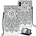 Produktbild Hülle für iPhone Xs Max, Cover Brieftasche Case mit KunstLeder Geschäftshülle Flip Wallet Schutz-Hülle mit Kartenfach Kredit Karten Geldklammer Hülle Etui im 3D Paint Muster für iPhone Xs Max
