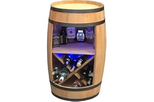 ‎WEECO Drewniana szafka z diodami LED, regał na wino, do napojów, regał na książki i inne rzeczy, szafka na wino, regał drewniany, dekoracyjny do pokoju, nowoczesny regał do przechowywania, mini bar