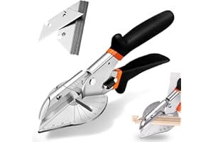 SCDZY Gehrungsschere, Winkelschere 45 Bis 135 Grad Schere für Kabelkanal Schneider mit 10 Ersatzklingen Multifunktions Winkel Schere für Präzisen Schnitt