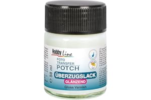 KREUL 49981-Photo Transfer Potch Coating, Tarro de 50 ml, Capa Protectora Transparente a Base de Agua, Las imágenes transferidas se vuelven más Brillantes, Color Glossy, 150 ml (Paquete de 1) (49981)