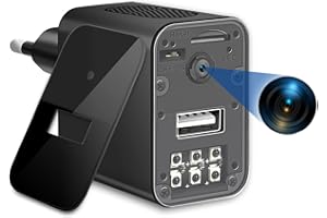 Igzyz Cámara Espía USB, Cámara Espía Oculta 1080P con Visión Nocturna, Mini Cámara de Vigilancia Compacta con Detección de Movimiento para Hogar, Oficina y Tienda (Sin WiFi)