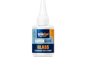 WOLDOCLEAN Super Glue for Glass 25g waterproof and heat-resistant - easy to use and durable clear glue