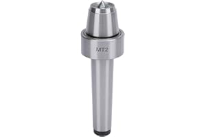 SEGREHY MT2 Live Center, Morse Taper Tailstock Centre with Cup & Point Tips, Precision Ground Stainless Steel with Pre-Lubricated Bearings for Smooth Running, for Woodturning & Metal Spinning Lathes