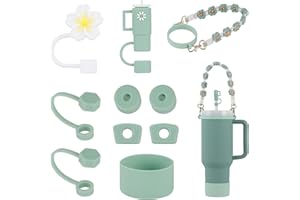 Yuecda Stanley Cup Set de accesorios, incluye 1 correa para botellas de agua, 1 bota de silicona, juego de juntas a prueba de fugas, para vasos Stanley de 1,2 l y 850 ml, tazas no incluidas