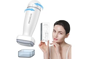 SWORCHI Derma Stamp Microneedling Réglable 0-2 mm, Professionnel Derma Roller avec 120 Titane Dermastamp pour Soins de la Peau du Visage Derma Roller Cheveux Barbe 0.5mm 1mm 1.5mm