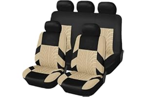 JPDEDIAN Housse Siege pour BMW X1 Auto Voiture Universel, Ensembles Housse Siège Voiture, Couvre Siege Auto Confort, Facile À Installer,Beige