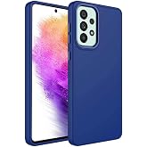 KZY İletişim Samsung Galaxy A52 ile Uyumlu Kapak Renkli Metal Kamera &Ccedil;er&ccedil;eveli İ&ccedil;i Kadife Lasnman Kılıf - Lacivert