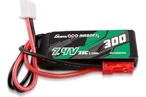 Gens ace Batterie lipo Airsoft 2S 35C 300 mAh 7,4 V 2S1P avec fiche JST-SYP pour contrôle HPA