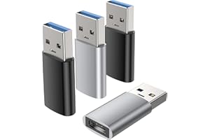 Zestiq Adaptador USB C a USB 3.0 (4 Pack), USB C Hembra a USB Macho, pra iPhone 15/14/13/12, iPad Pro/Mini/Air, Samsung S21/S22/S23, Mac Book