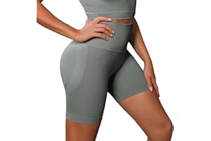 VORVOWRY Cycling Shorts Women with Tummy Control, Elastic High Waisted Womens Gym Shorts, Athletic Nylon Yoga Shorts for Daily Fitness Workout