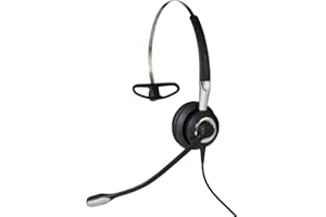 Jabra Biz 2400 II QD Mono Ultra-Noise-Cancelling-Headset für Festnetztelefone, 3-in-1-Design mit Überkopfbügel/Nackenbügel/Ohrhaken zur Wahl, schwarz