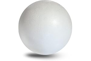MCE-Commerce A31500V1 polystyrene Ball, Diameter 15 cm, Made of polystyrene, Smooth and Durable, 1 Piece for Crafts, Model Making, Creative Projects, White