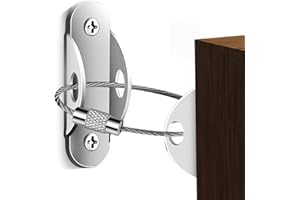 [UPGRADE 2.0] JIUDONE Furniture Anchors (12 Pack) for Baby Proofing,Furniture Strap Anti Tip Furniture Anchor Securing 400 lbs/Keep Baby Pet Safety from Falling Furniture,Metal White Earthquake Straps