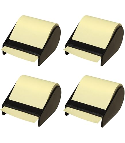 4er Pack Nachfüllrollen für Haftnotiz-Abroller Breite: 60 mm, 4 Rollen mit ca. 10 m Haftnotizen in Neonfarben, Klebezettel Haftnotizblöcke Notizblöcke