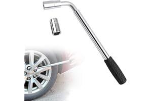 jiele Reifenschlüssel, ausziehbarer L-Form-Teleskop-Steckschlüssel, ausziehbares, Für Auto-Van-LKW-Ersatzreifen-Zusammenbruch-Notwerkzeuge Massiver Edelstahl