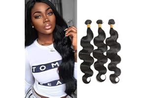 Corps vierge brésilien Cheveux 3 Bundles Body Wave Sans traitement naturel Couleur 100% Extensions de cheveux humains 20 20 20 pouces