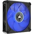 Corsair ML120 LED ELITE, 120mm PWM LED Fan AirGuide Technology, Magnetic Levitation Bearing, Up to 2,000 RPM, Eight Vibrant LEDs, Low Noise, High Airflow Single Pack - Blue