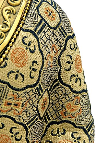 Buddha im Lotussitz mit Stoffgewand Figur Gold 23 cm Buddhismus Feng Shui - 2