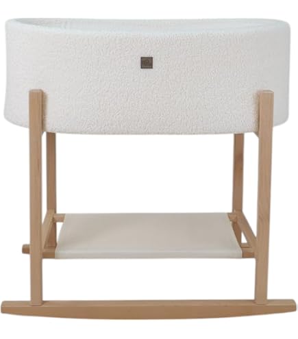 Couffin Bébé Premiers Moments – Support Optionnel – Coton Bio, Matelas Inclus – Transportable, Léger (3,2 Kg)