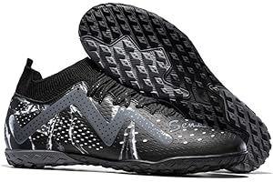 DASHANGYAN Unisex Fußballschuhe TF Indoor/Künstlicher Rasen - Mittlere Sohle mit Schnürung Fußballstiefel mit Leicht atmungsaktivem Mesh