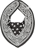 Pippi Unisex Baby Bandana Bibs Floral Scarf, Dark Grey, One Size