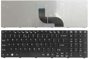 PORFEET Teclado para Computadora Portátil, Parte del Teclado para Computadora Portátil Compatible con Ace-R Aspir-e E1-521 E1-531 E1-531G E1-571 E1-571G