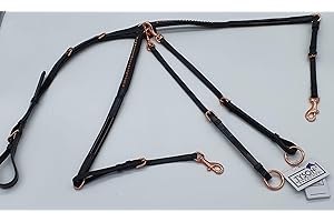 Tysons Breeches Vorderzeug Deister Schwarz Rosegold Roségold Super BUTTERWEICHES Leder VB WB X Full (Pony)