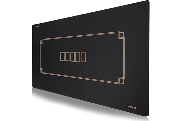 SLOWPLAY Tapis de Poker Godel Texas Hold’em 180x90cm | Dessus de Table de Poker Portable, Noir et Champagne, Hydrofuge, réduction du Bruit et Tube de Transport pour Jouer Partout