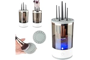 YANGUN Máquina limpiadora de brochas de maquillaje, limpiador de brochas de maquillaje giratorio automático, eléctrica USB, 7000 rpm para brochas de maquillaje de todos los tamaños