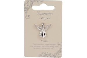 Mum Guardian Angel Silver Coloured Angel Pin With Gem Stone Sentimental Gift Idea