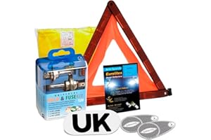 FAMILY MOTORING & LEISURE 6 Piece European Driving Travel Kit Motoring Abroad Euro EU UK Headlamp Beam Deflectors